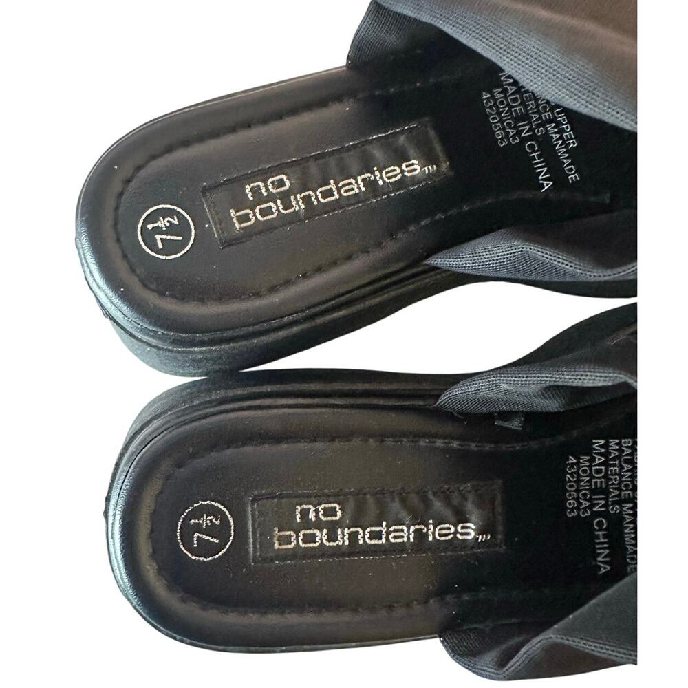 Y2K Vintage No Boundaries Platform Slip On Wedge Sandals Size 7.5 Bratz Chunky - Picture 4 of 11